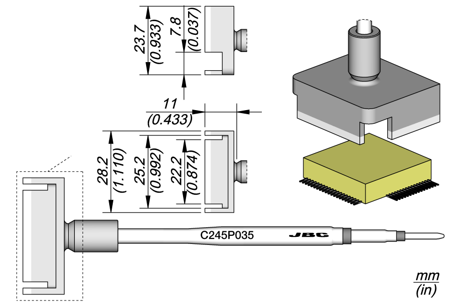 C245P035 - Fiber Coupled Chip Cartridge 25 x 23